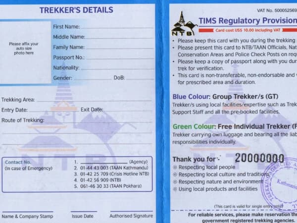Trekking Permits And TIMS