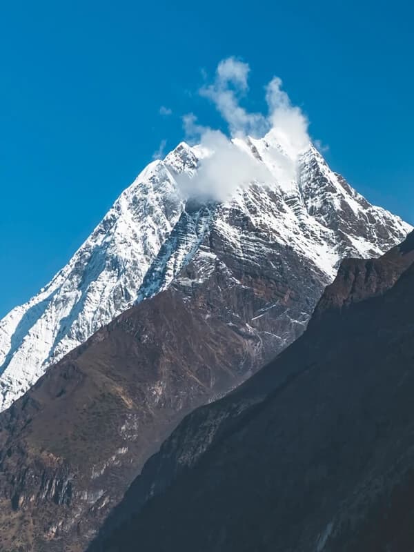 view of the Manaslu mountain