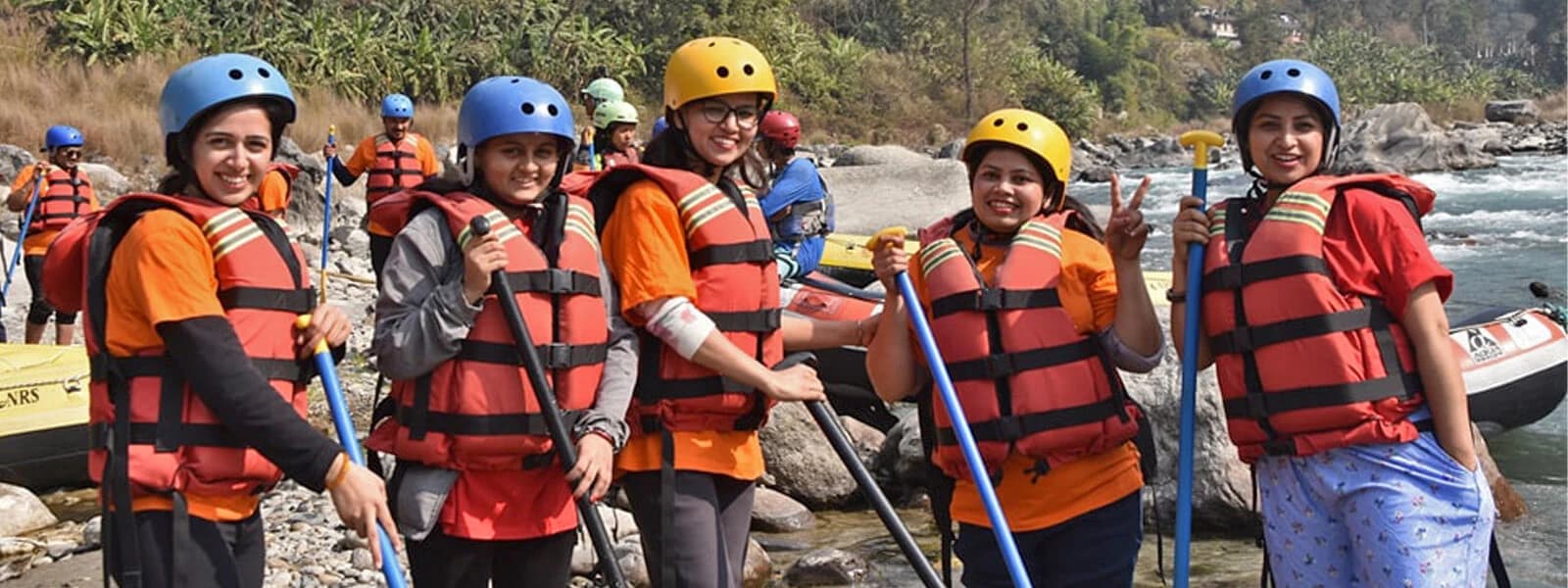 Kaligandaki River rafting with scenic mountain backdrop