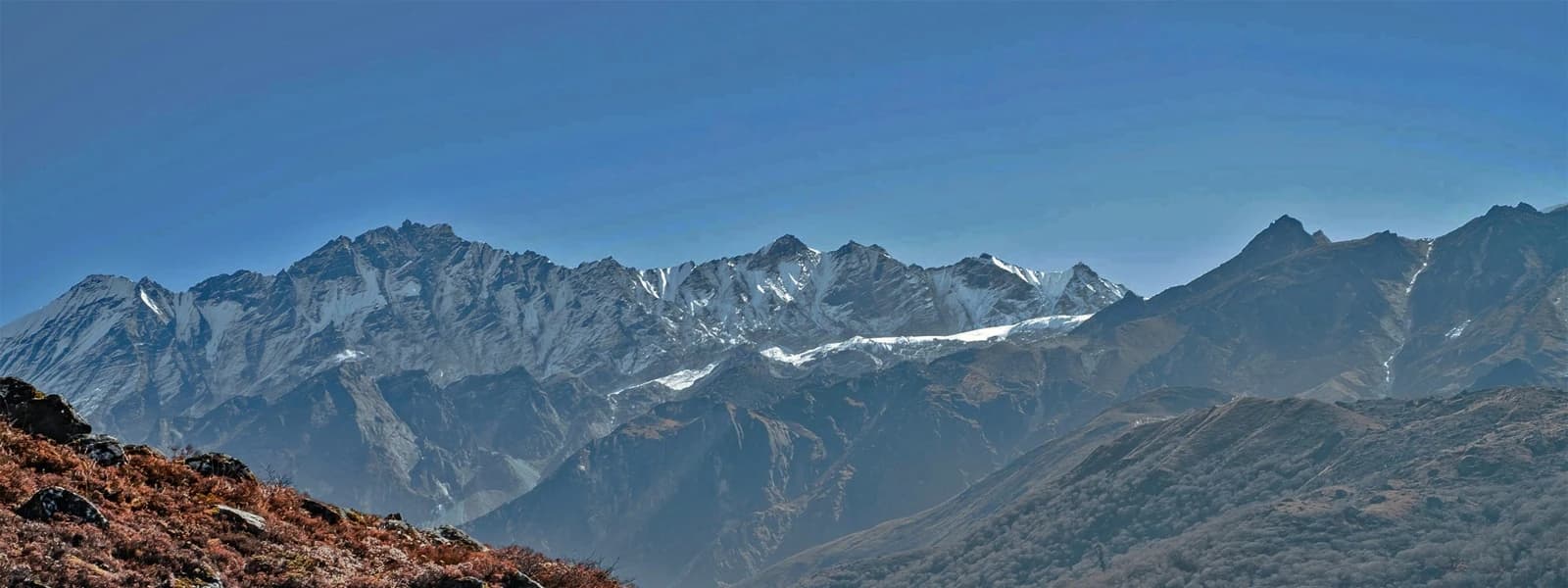 panoramic view of Langtang Valley