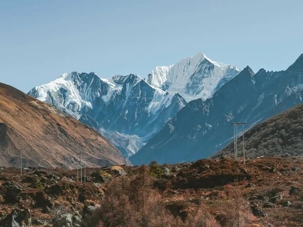 close-up of the route in Langtang Valley